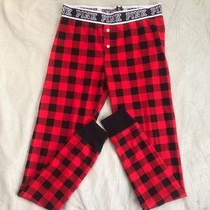 PINK plaid pajama pants